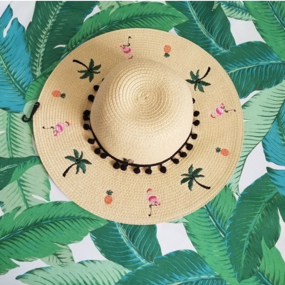 Flamingo Palm pineapple sun hat